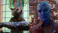 Left: Rocket holding Bucky's arm | Right: Nebula (Images via IMDb)